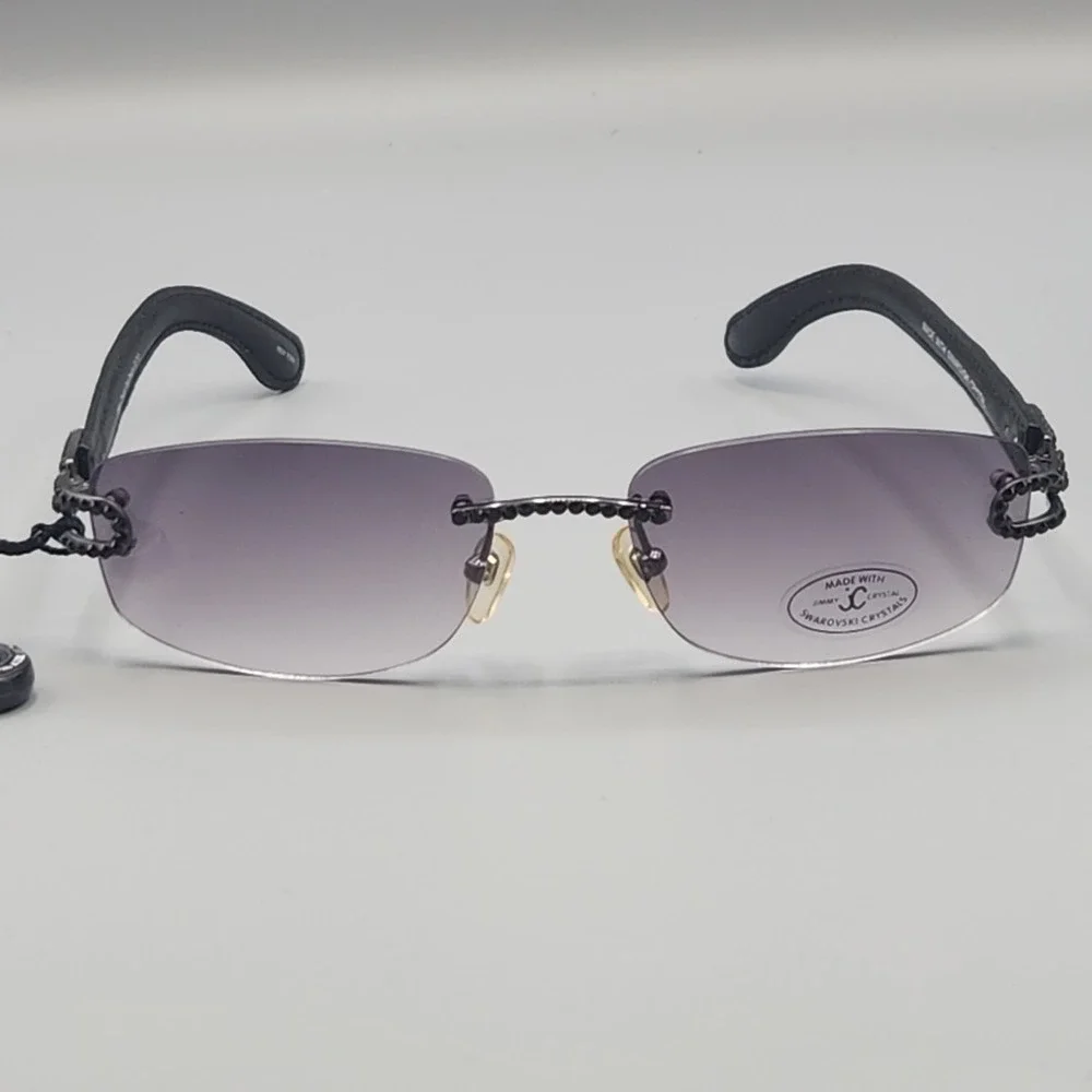 J C Jimmy Crystal Swarovski Rhinestone Sunglasses Frames Only GL798‎ Italy NWT